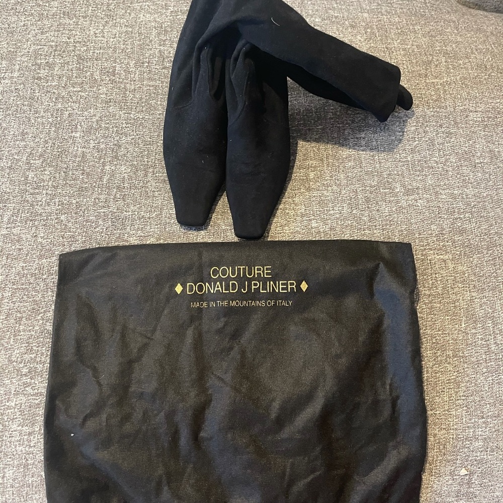 Donald Pliner microsuede calf high boots